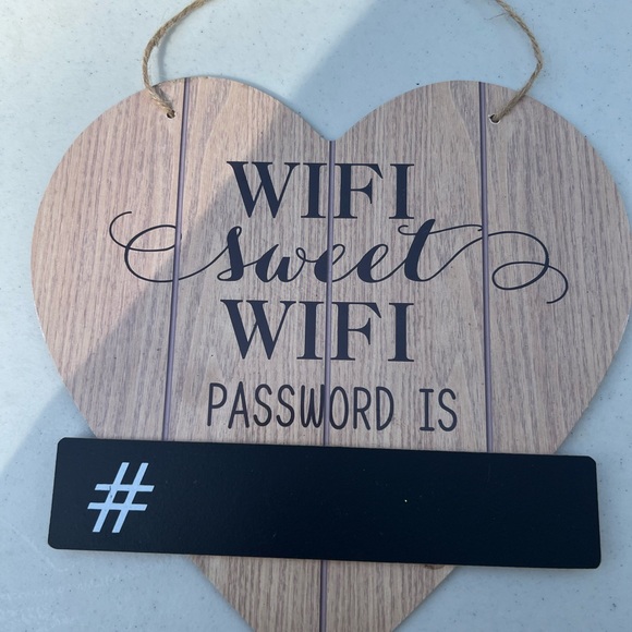 Other - Heart-Shaped WiFi Password Sign